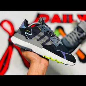 Wmns Adidas Nite Jogger Black/Lime/Metallic